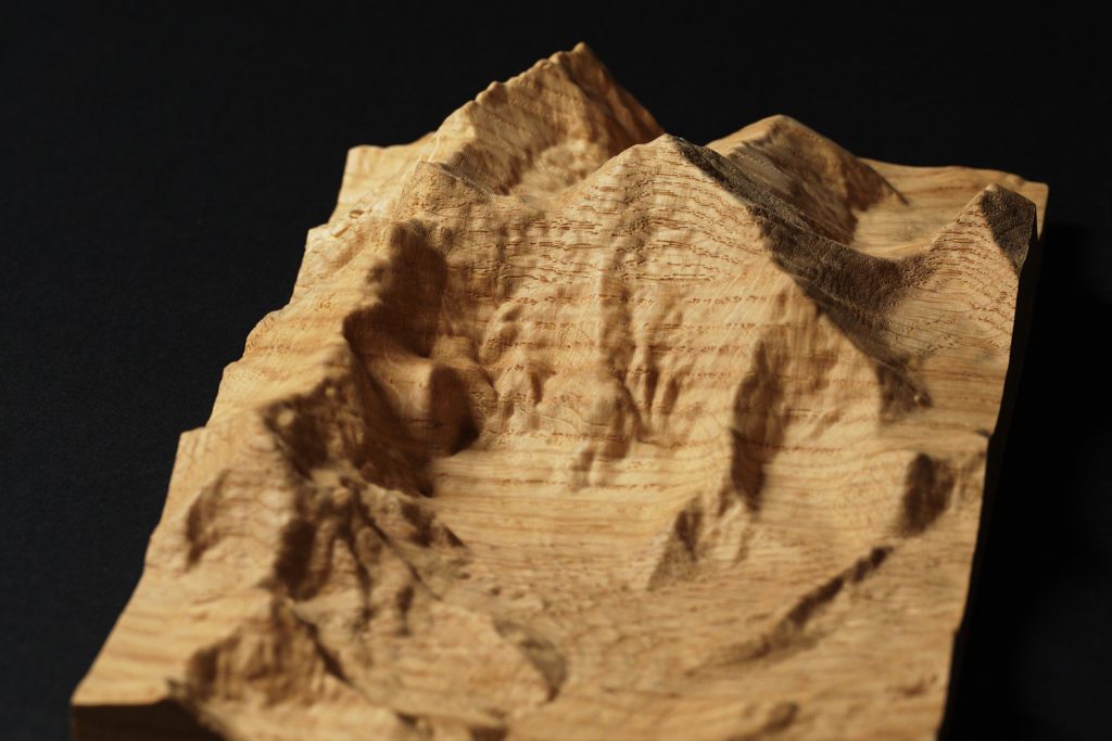 3D Relief Gebirge K2 CNC gefräst